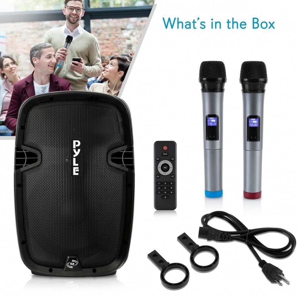 Pyle Karaoke Portable PA Speaker System-1600 W, Rechargeable Battery, Easy Carry