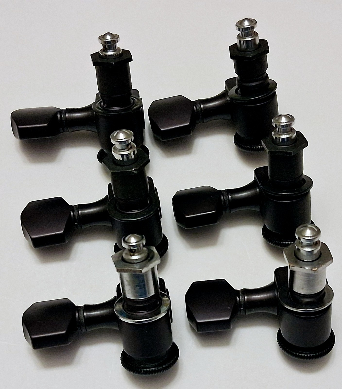 USA Sperzel locking guitar tuners inline staggered black finish Strat Tele
