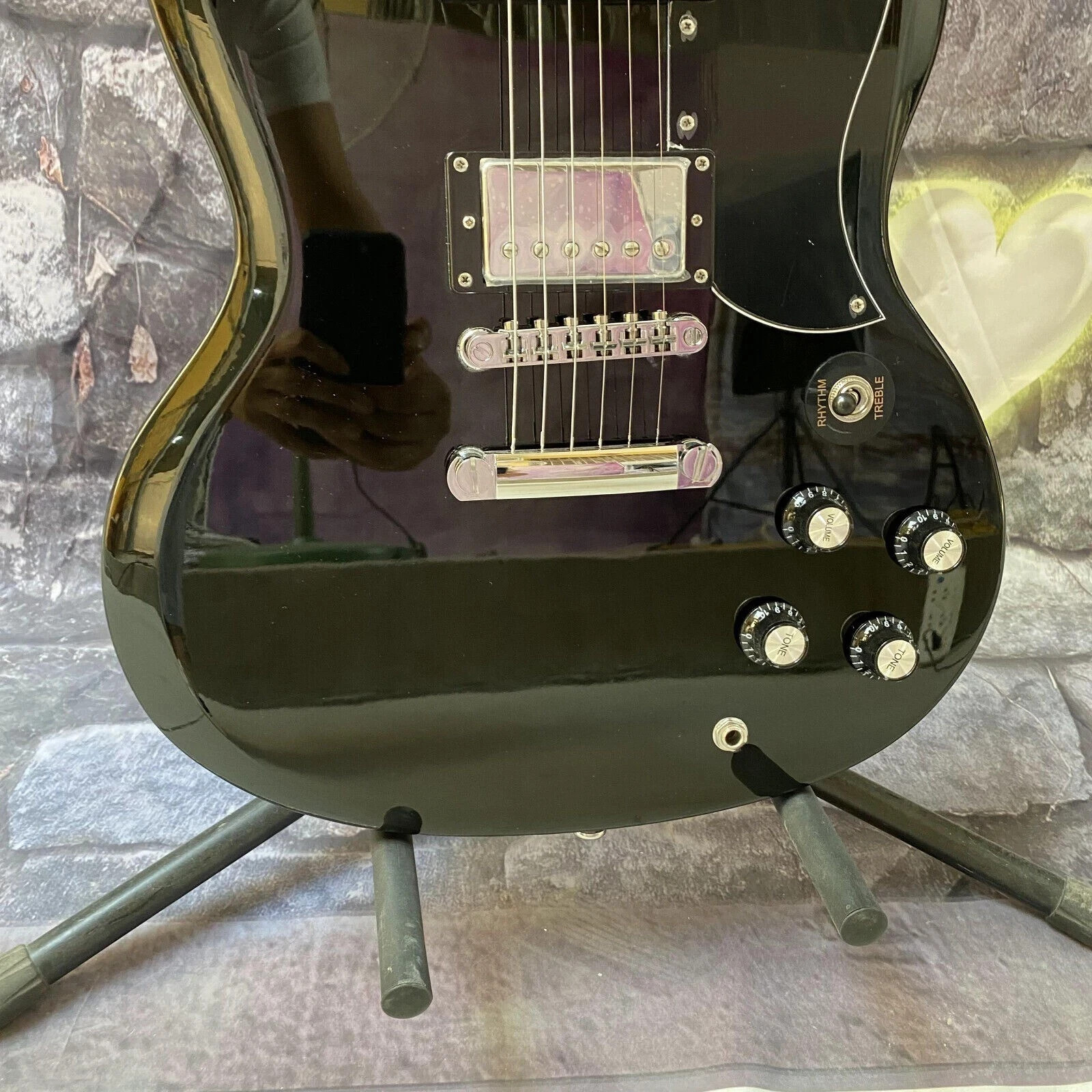 Custom Shop Tony Iommi model S G Black Electric Guitar 24 frets fast shipping