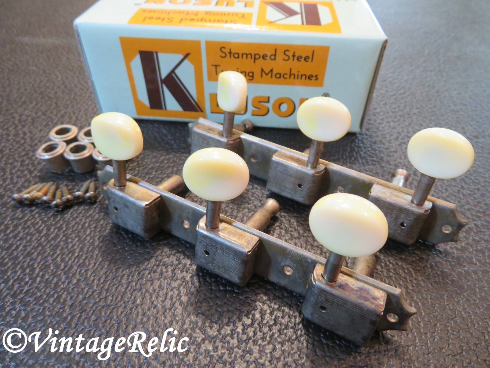 aged Kluson SUPREME nickel tuners RELIC’D fit Gibson Les Paul Jr Spec KTS-3P-NP