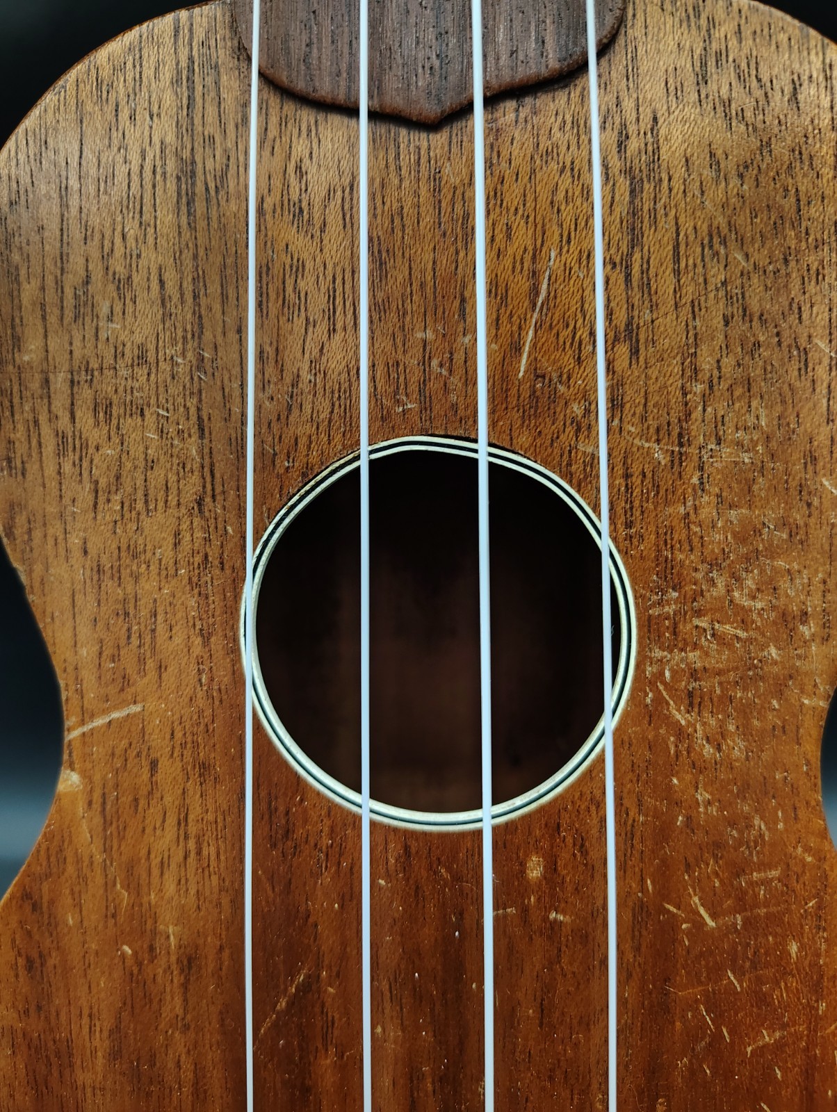 Solid mahogany standard soprano ukulele Japan- or Korea-made 1950s, unbranded
