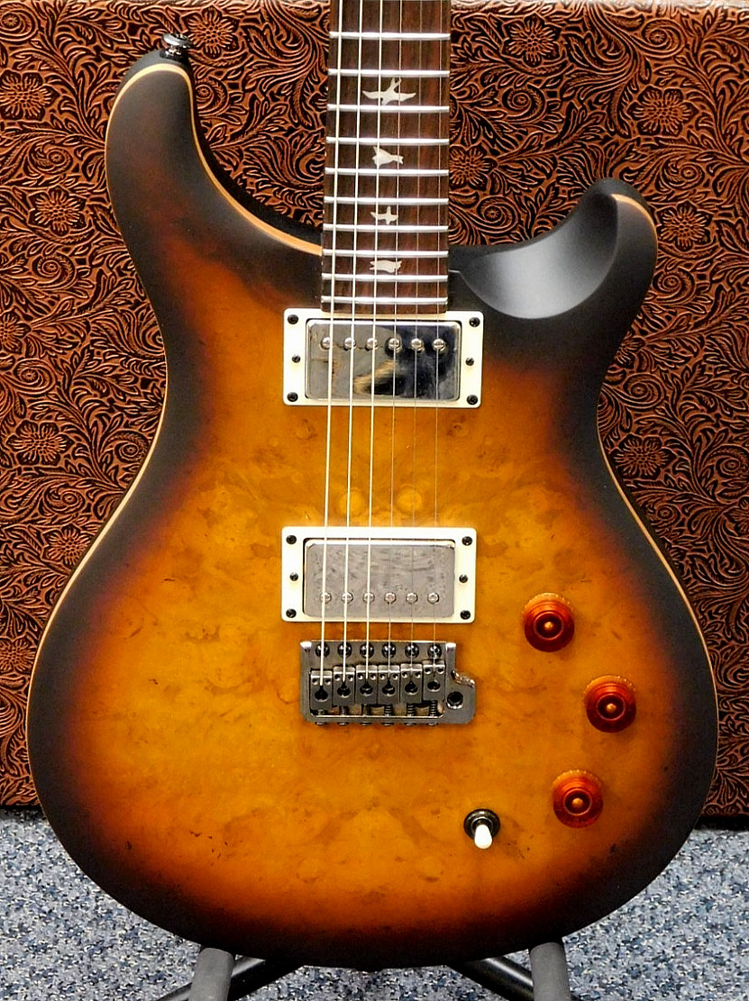 2024 PRS SE Exotic DGT Laurel Burl Electric Guitar! McCarty Tobacco Burst! RARE!