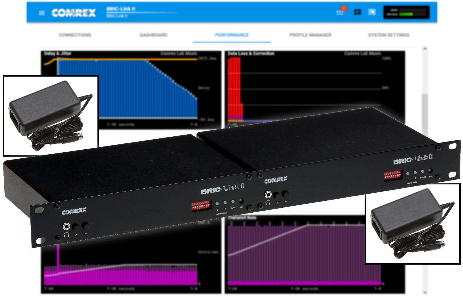 DUAL Comrex BRIC-Link II Broadcast Audio Over IP Duplex Digital Codec w/Opus AAC
