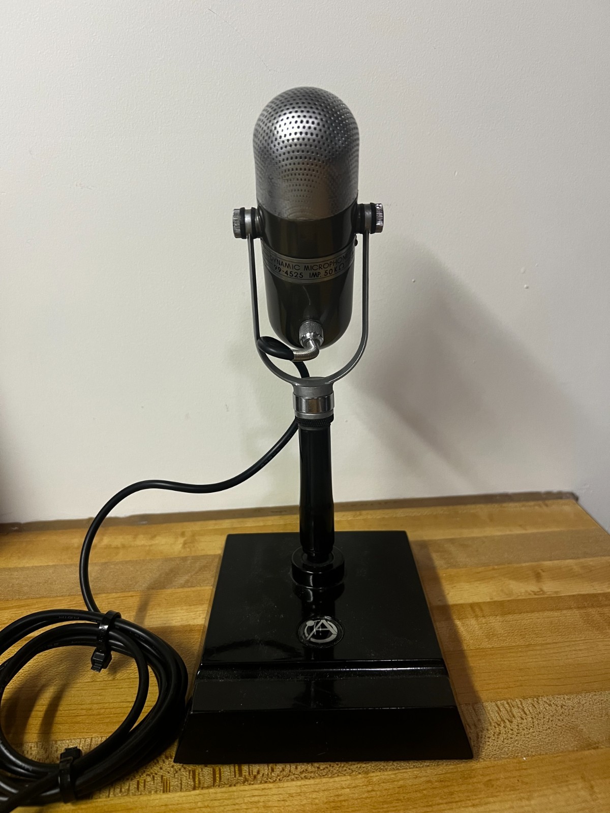 Argonne AR-309 Vintage Dynamic Microphone Pill Shape with Stand & Cable 1960s