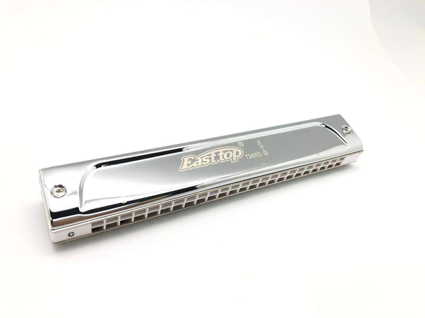 Easttop 24Holes Professional Tremolo Harmonica Key of C harmonica Mouth Organ US