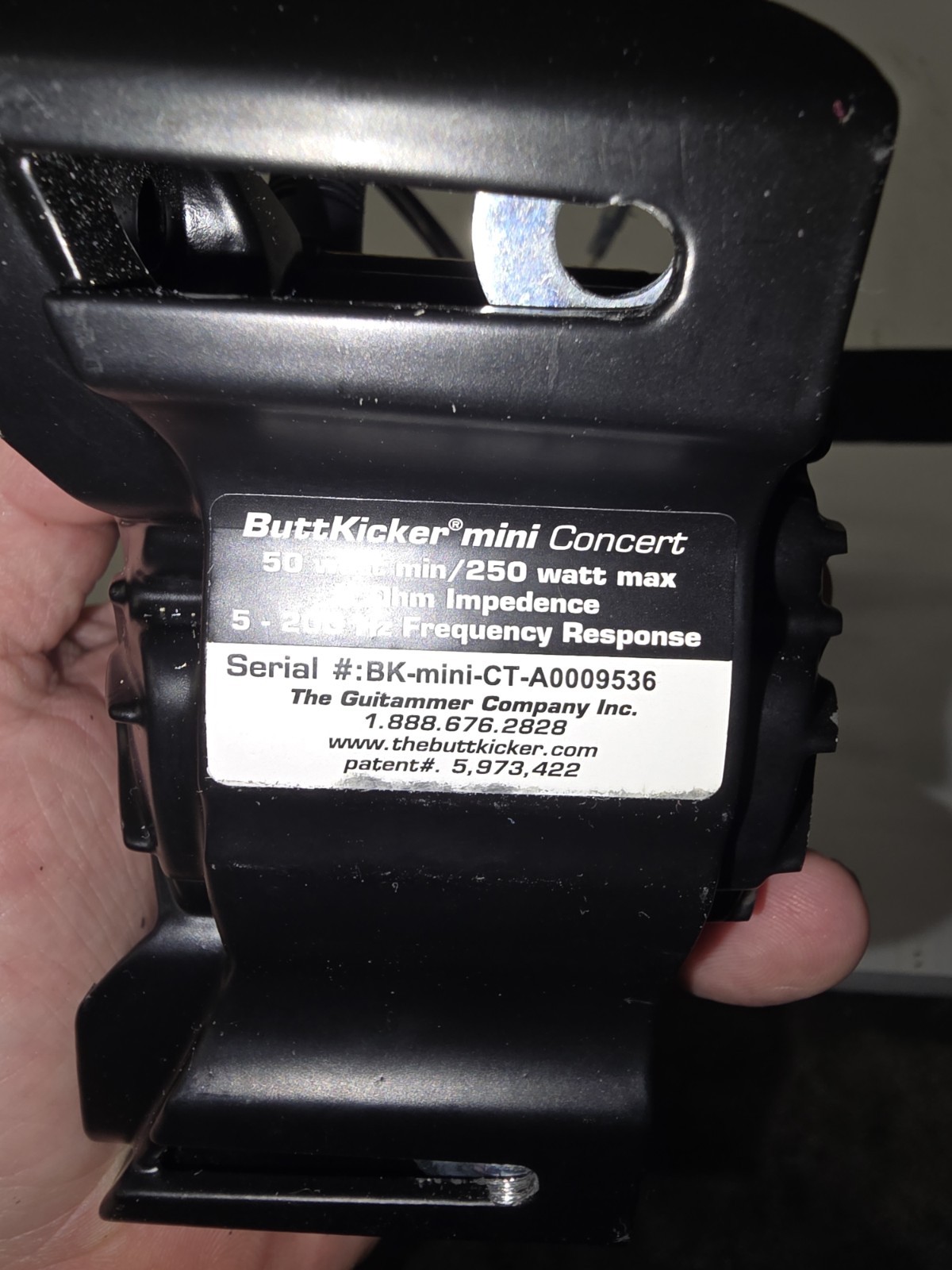 pair of BUTTKICKER mini concert tactile transducer shakers