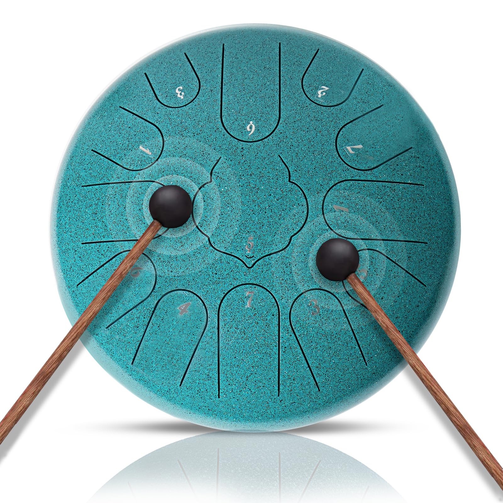 NBMICSO Steel Tongue Drum- 13 Note 12 Inches 13 12 Inches, Malachite