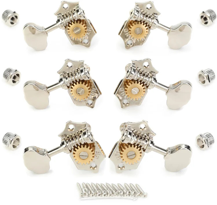 Grover V97-18NA Sta-Tite 97-18 Series Vertical Tuning Machines Set – Nickel