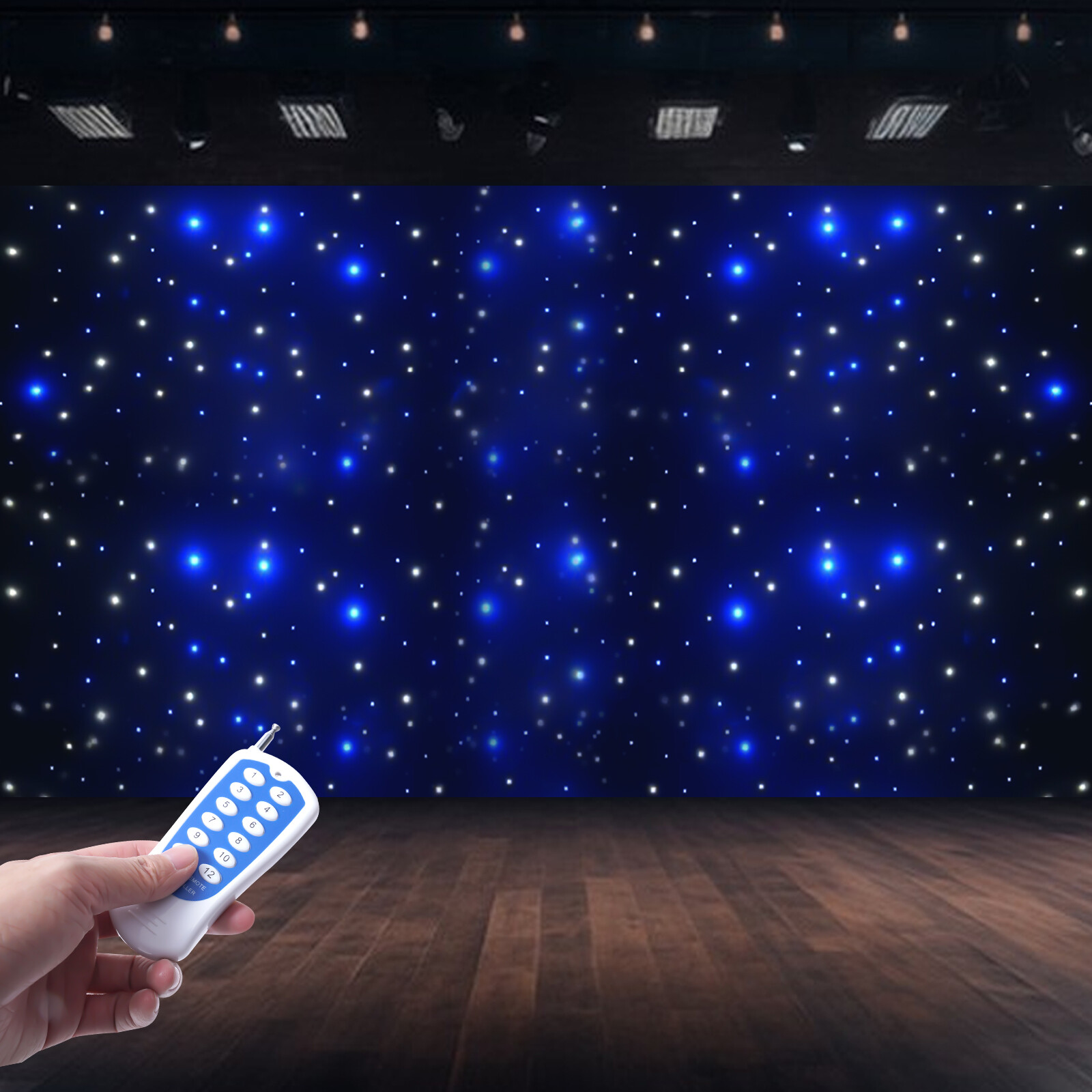 LED Star Stage Backdrop – 20x10FT LED Star Curtain Background Starry Sky DMX512