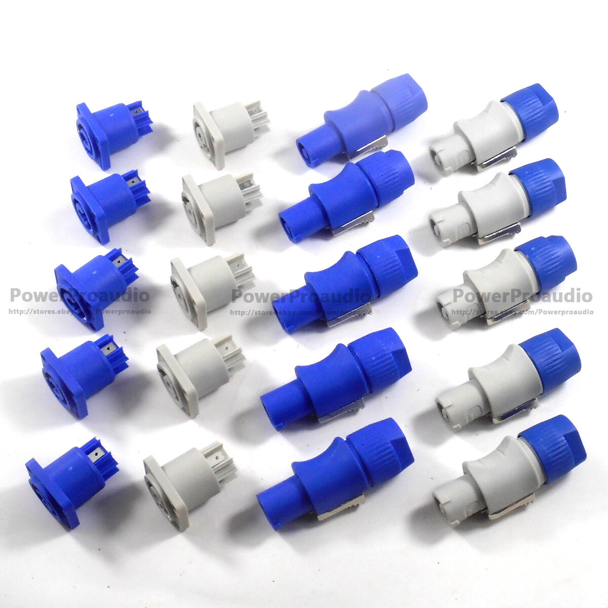 20pcs PowerCON type A NAC3FCA + NAC3MPA-1 chassis housing plug panel adapter
