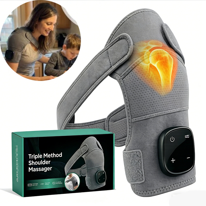 Triple Method Shoulder Massager Adjustable Rotator Cuff Joint Pain ET