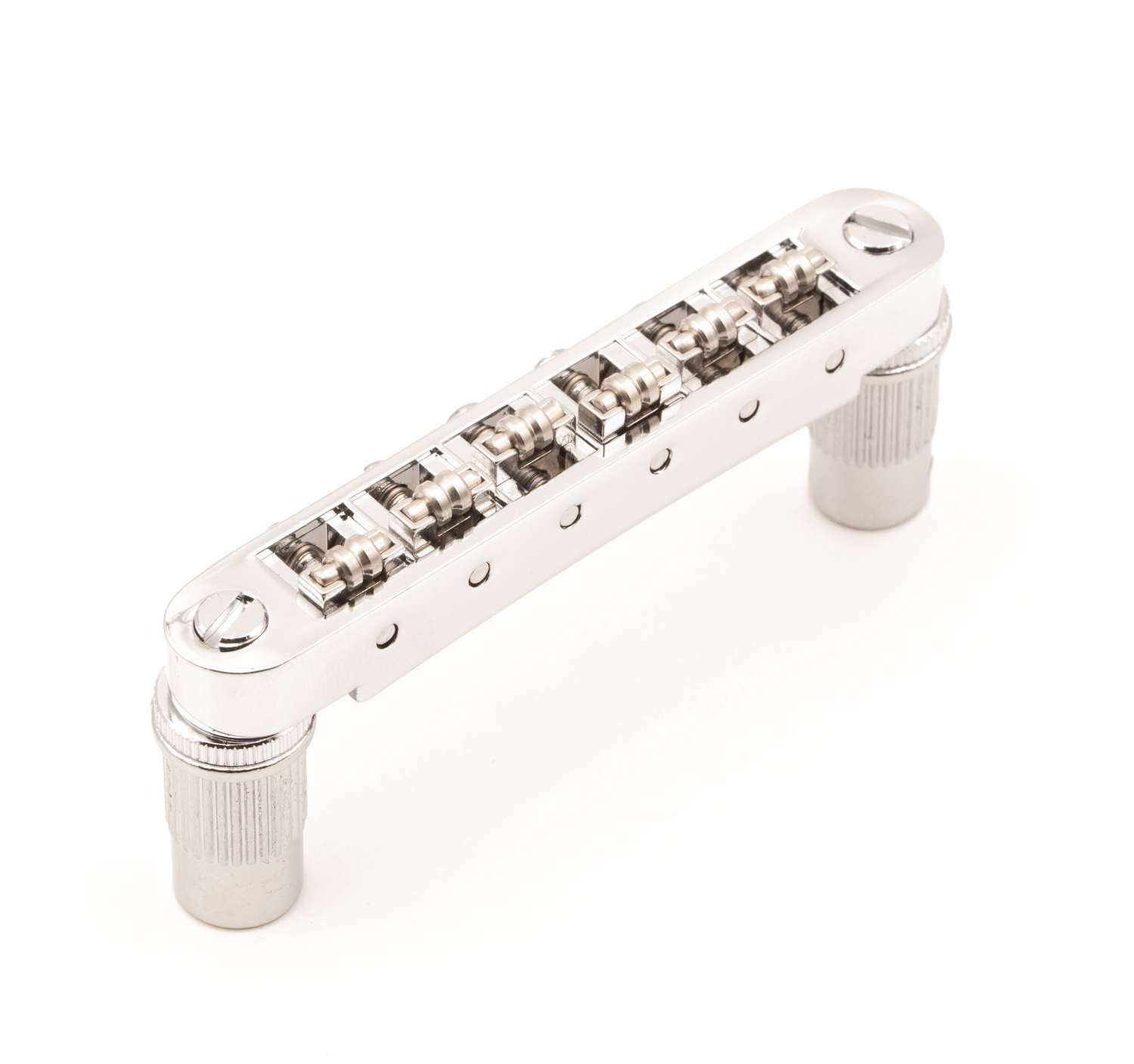 Genuine Tone Ninja Metric Nashville Tune-O-Matic Bridge, Roller saddles, Chrome