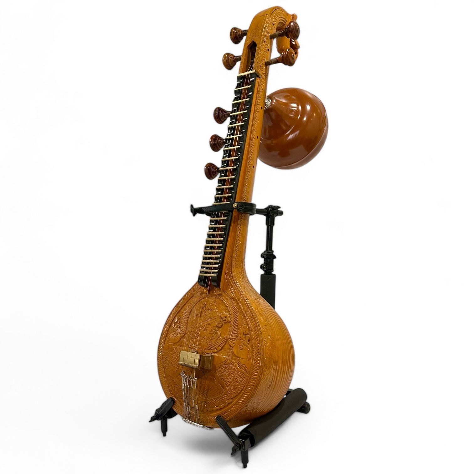 Saraswati Veena Stand, Detachable, Lightweight and Portable Design, Soft Rubber