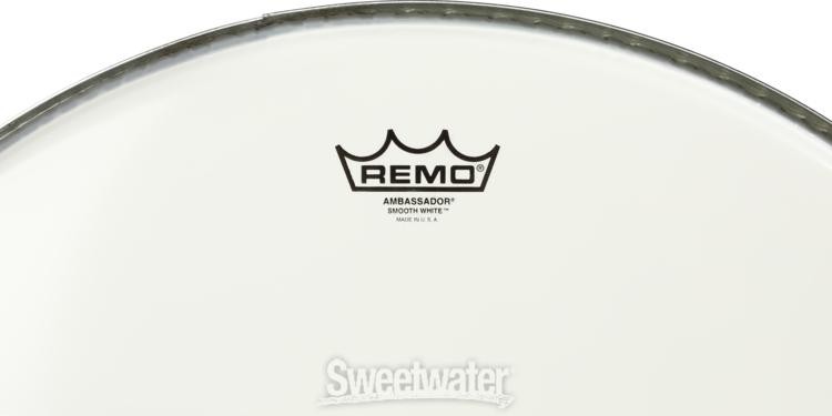 Remo Ambassador Smooth White Bass Drumhead – 22 inches