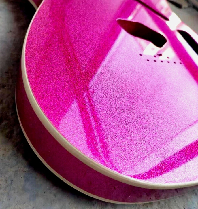 TL electric guitar body Metal large particle pink