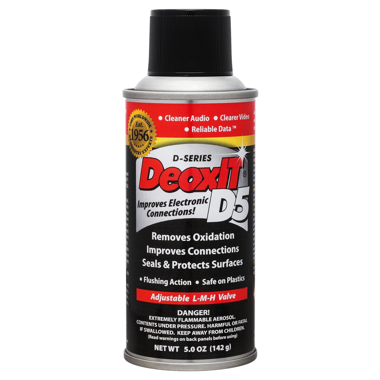 Hosa D5S-6 CAIG DeoxIT 5% Spray Contact Cleaner 5 Ounce/142g