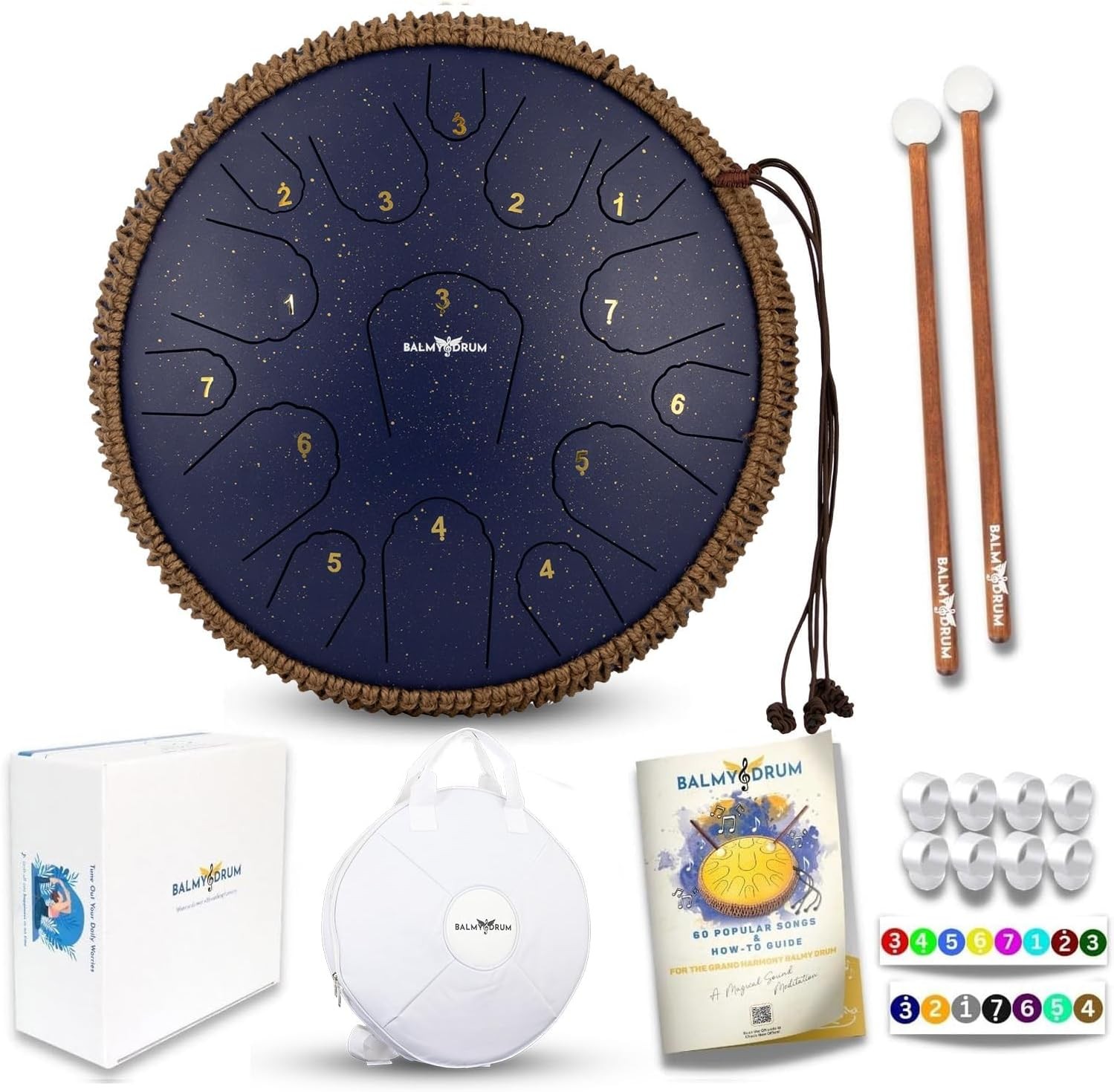 Fathers Day, Gift for Dad Steel Tongue Drum C-Key Handpan Percussion BALMY DRUM