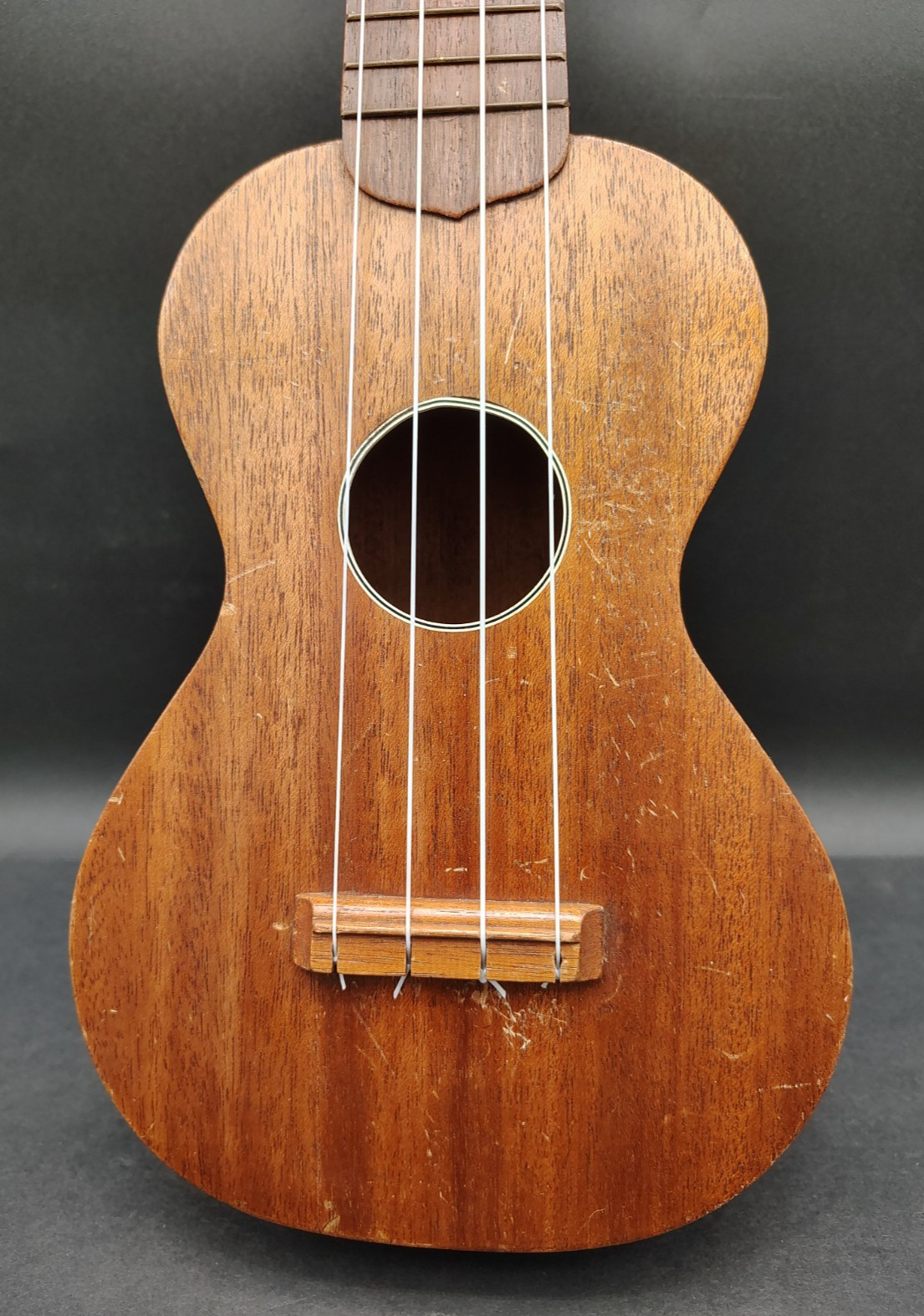 Solid mahogany standard soprano ukulele Japan- or Korea-made 1950s, unbranded
