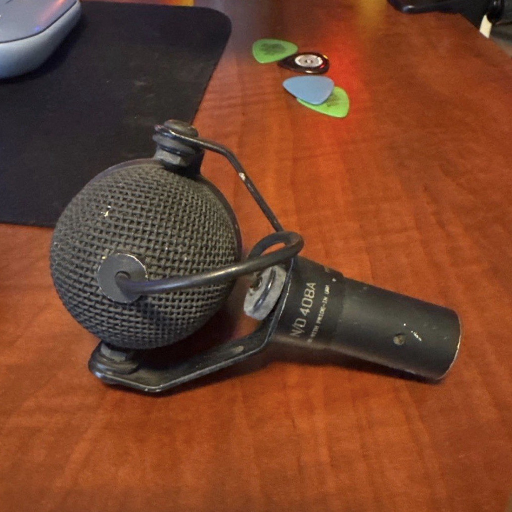 RARE EV N/D408A Dynamic Wired Cardioid Microphone 150 dB Max SPL Black