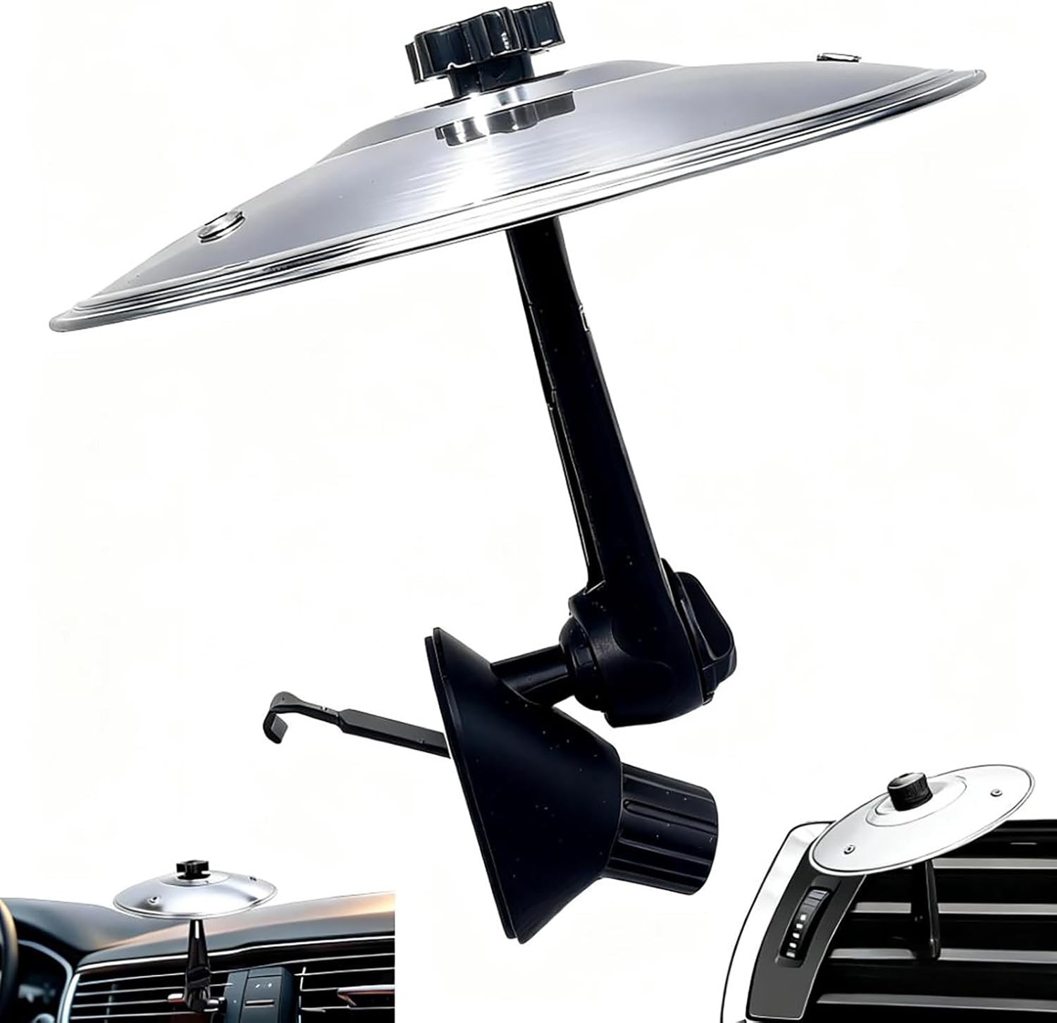Car Cymbal Air Vent Crash Resistant Mini Drum,Dashboard Mounted Universal Cymbal