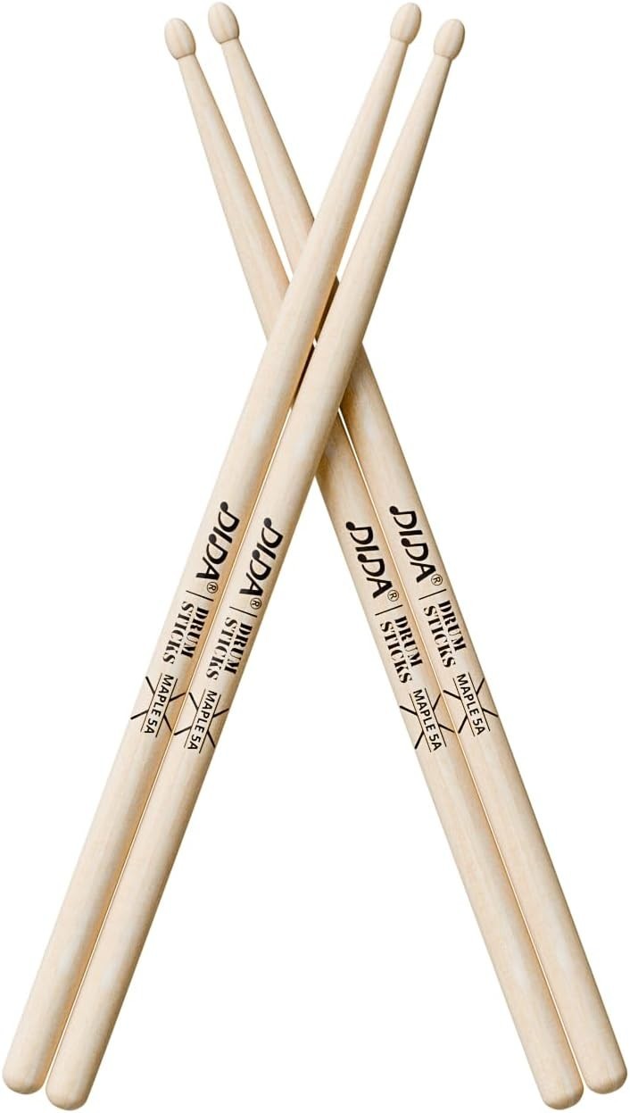 Drum Sticks, 2 Pair 5A Maple Drumsticks – made of hard maple wood