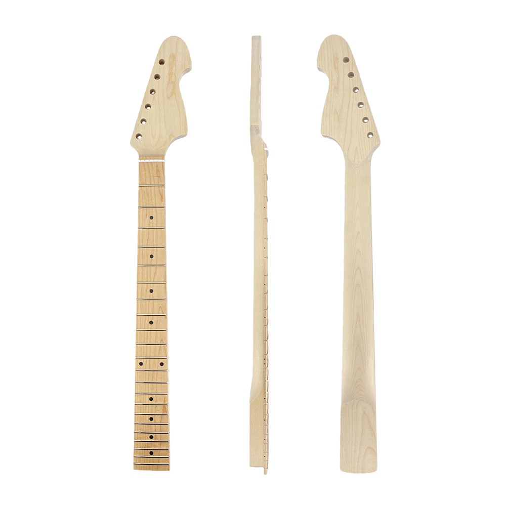Electric Guitar Neck 22 Fret 25.5 Inch Dot Inlay Maple Fretboard – Build Guitars
