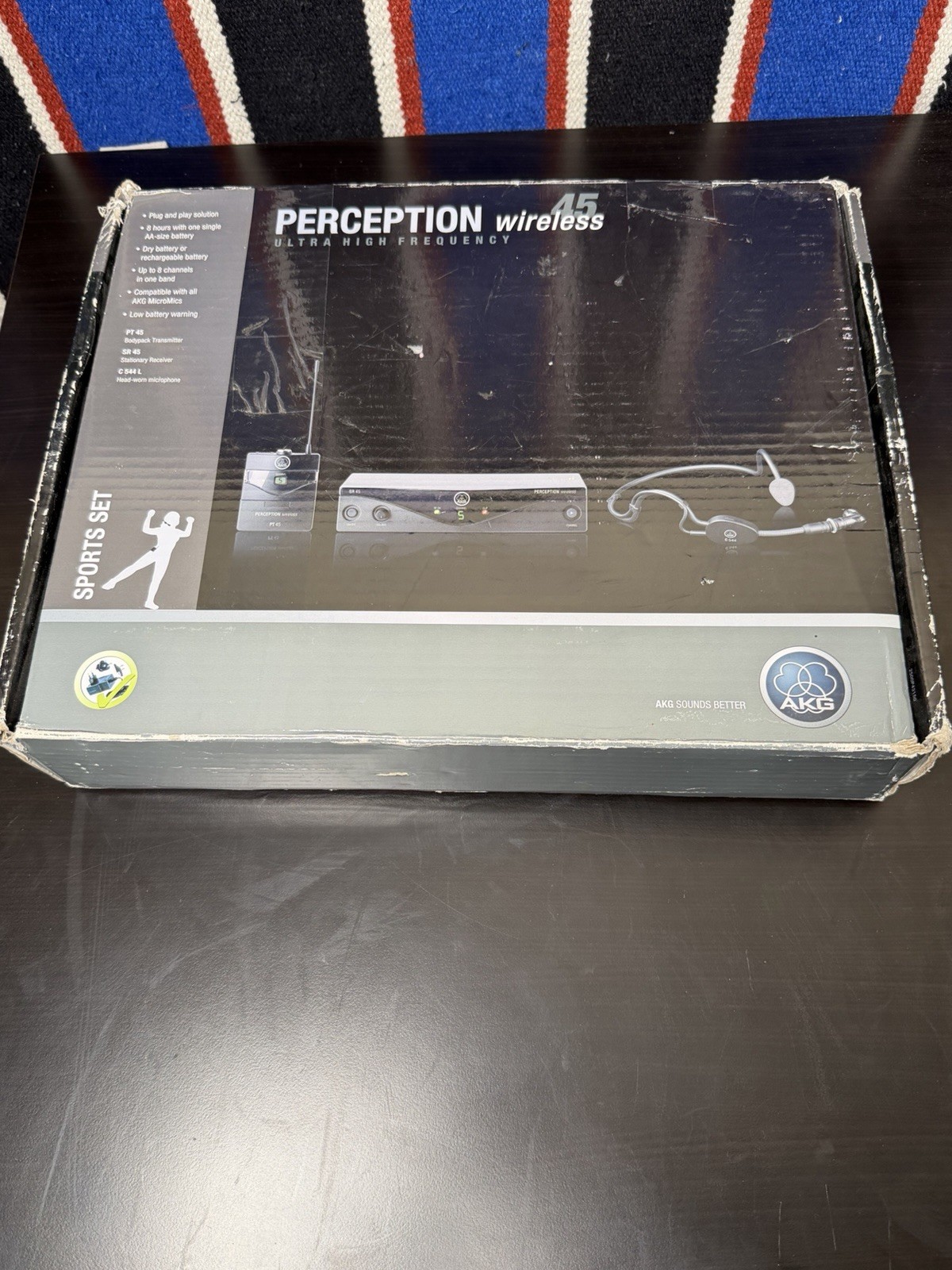 AKG Perception Wireless 45 Sports Set Headset Microphone System PT45 SR4