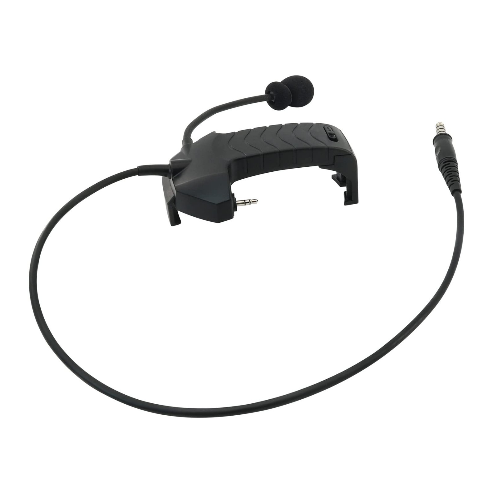 Noise Cancelling Microphone & PTT for Airsoft Headphones – Black, Clear Sound