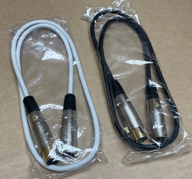 2-PACK – Premium 3 Foot XLR Patch Cables -with- Gold Plated Connectors **NEW