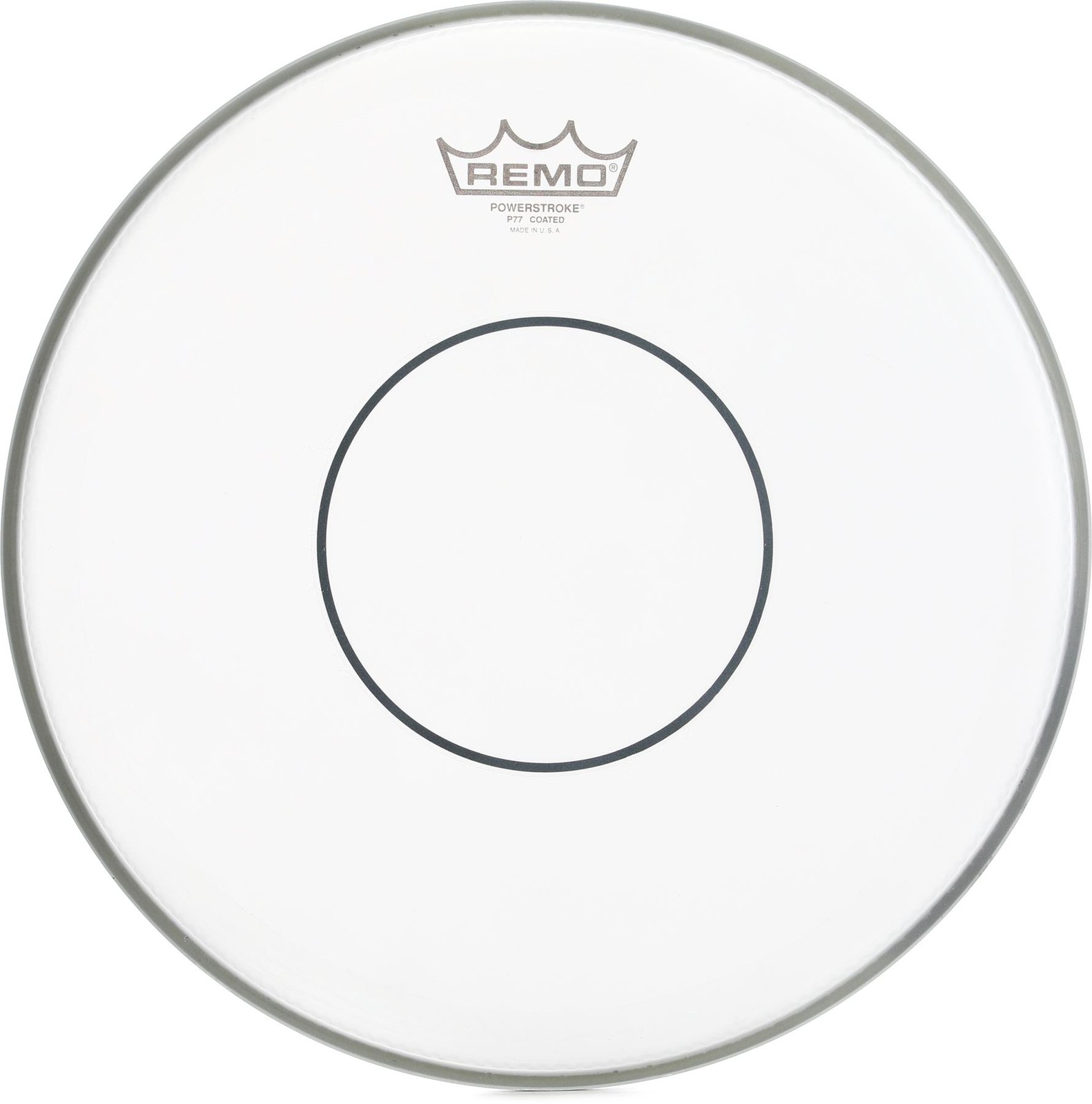 Remo Powerstroke 77 Coated Snare Drumhead – 13 inch – with Clear Dot