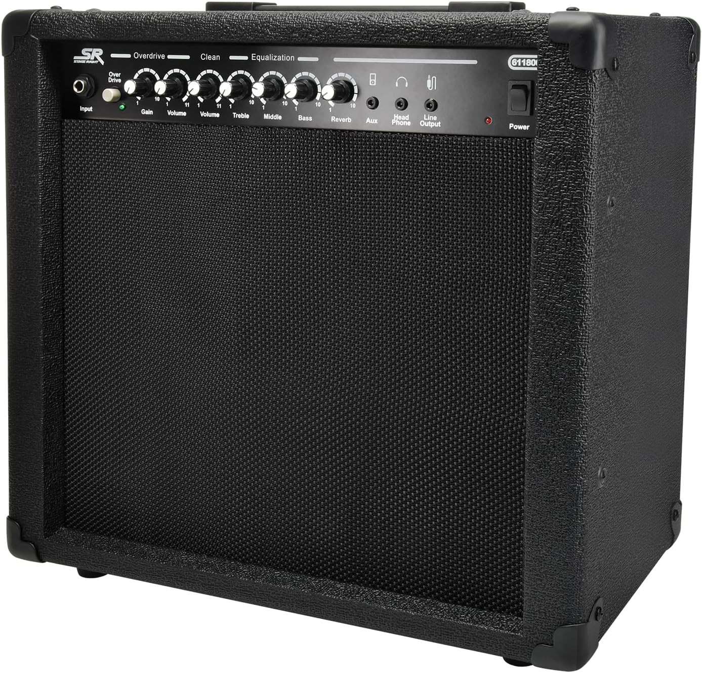 1X10 Guitar Combo Amplifier – Black 40-Watt, Spring Reverb, 10-Inch 4-Ohm Speake