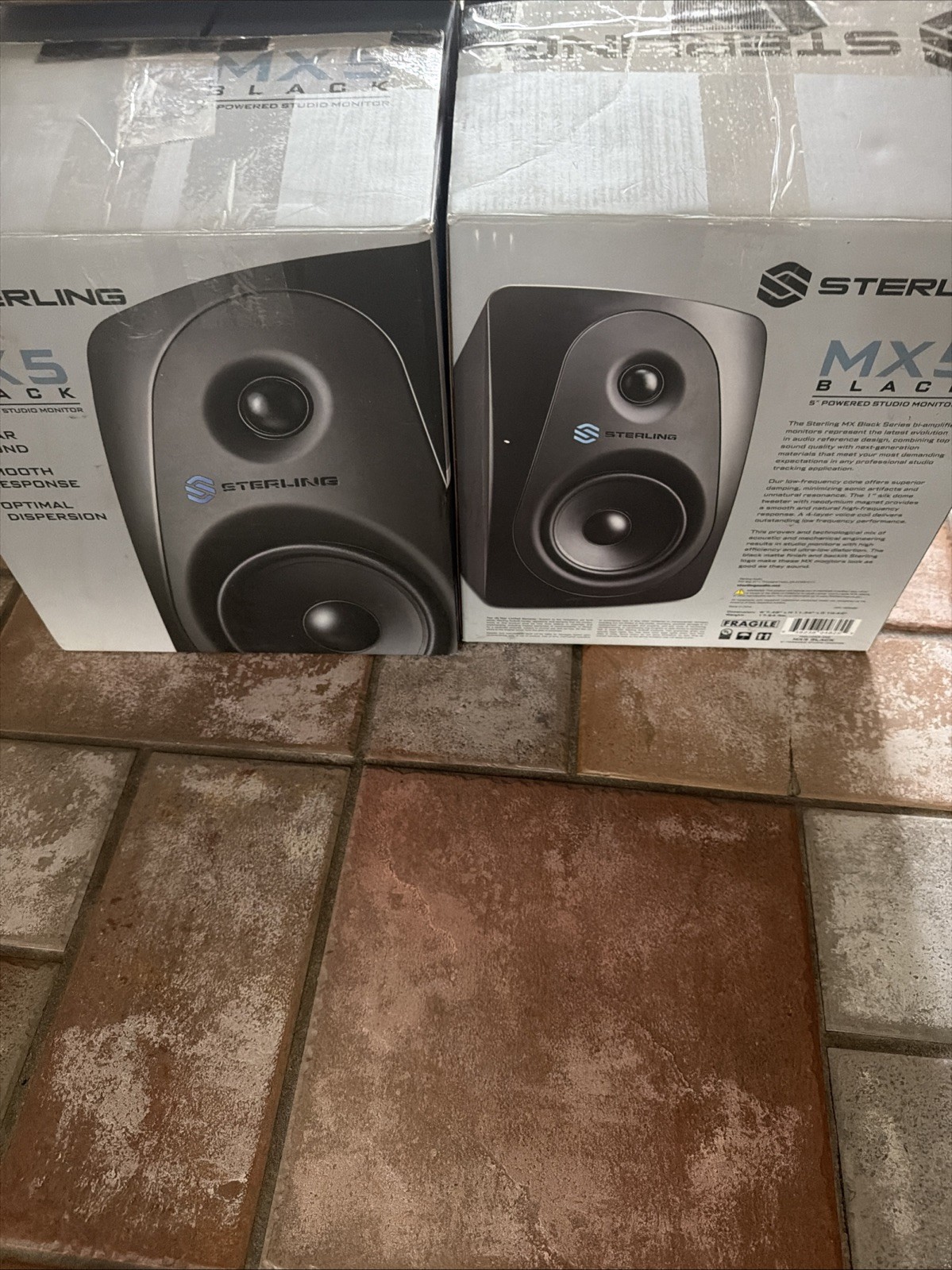 Sterling MX5 Studio Monitors Pair (2) – Excellent Condition w/ Cables – Tested