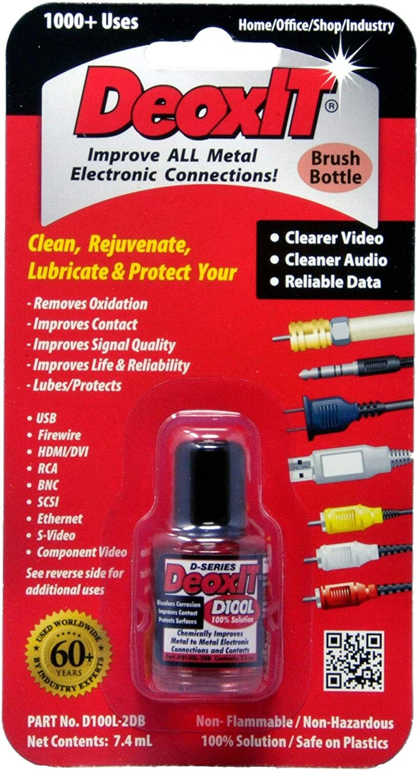 Caig D100L-2DB DeoxIT D-Series 7.4mL Bottle w/ Brush 100% Solution – NEW!
