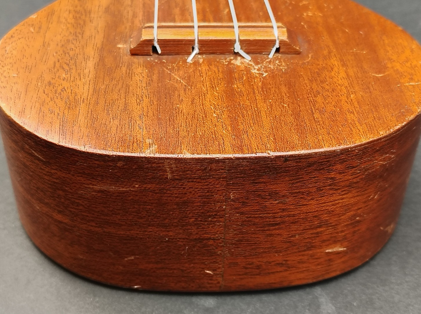 Solid mahogany standard soprano ukulele Japan- or Korea-made 1950s, unbranded