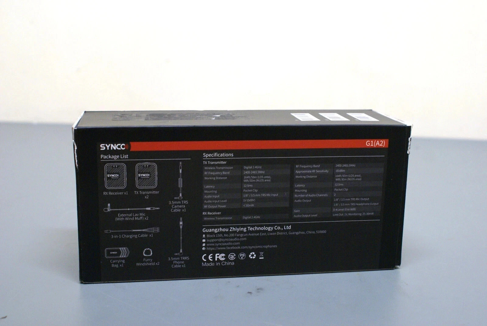 SYNCO G1 A2 2.4GHz Wireless Lavalier Microphone System 1 Receiver 2 Transmitter
