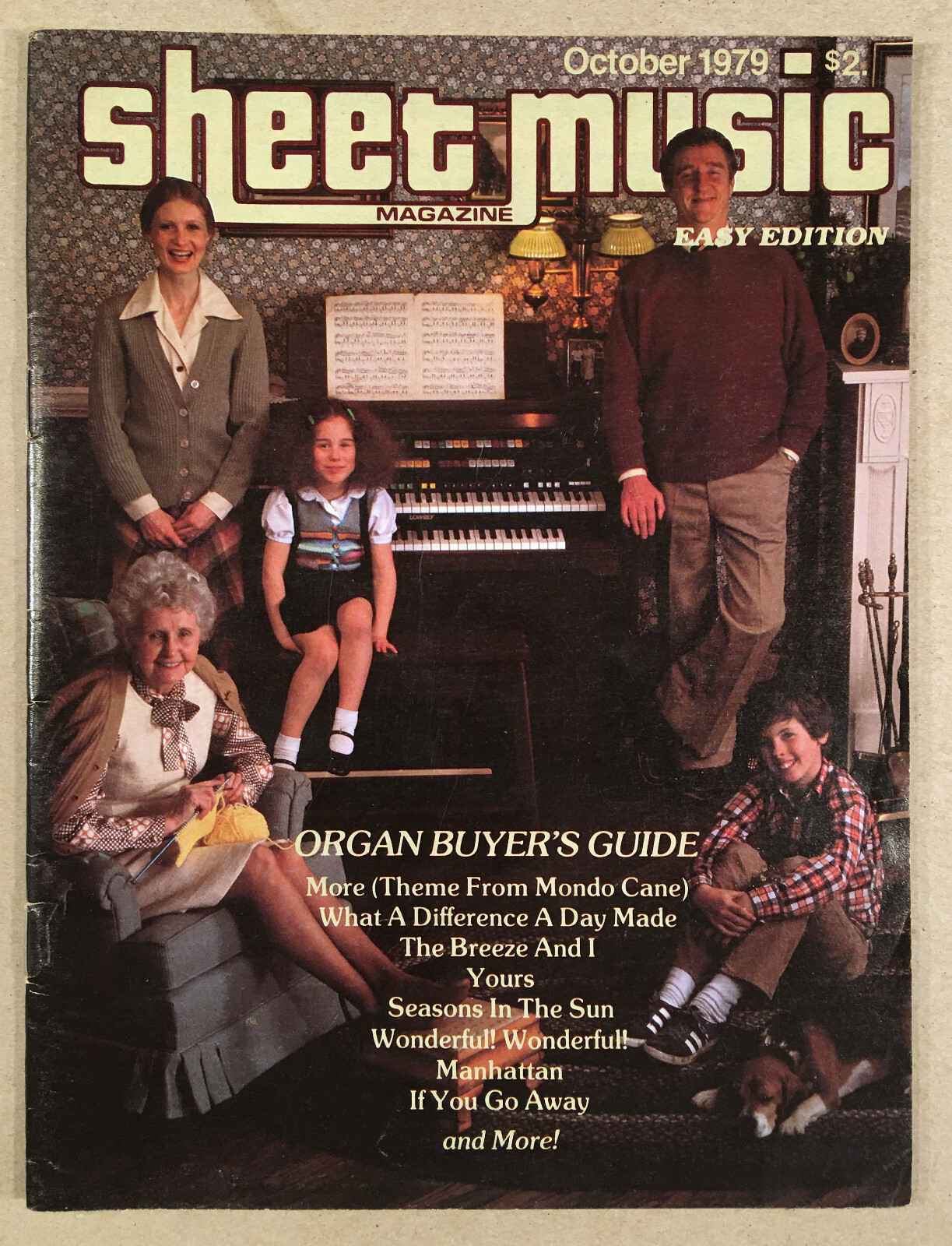 SHEET MUSIC MAGAZINE: ORGAN BUYER’S GUIDE & MORE, OCTOBER 1979, 66 Pg Easy Edit.