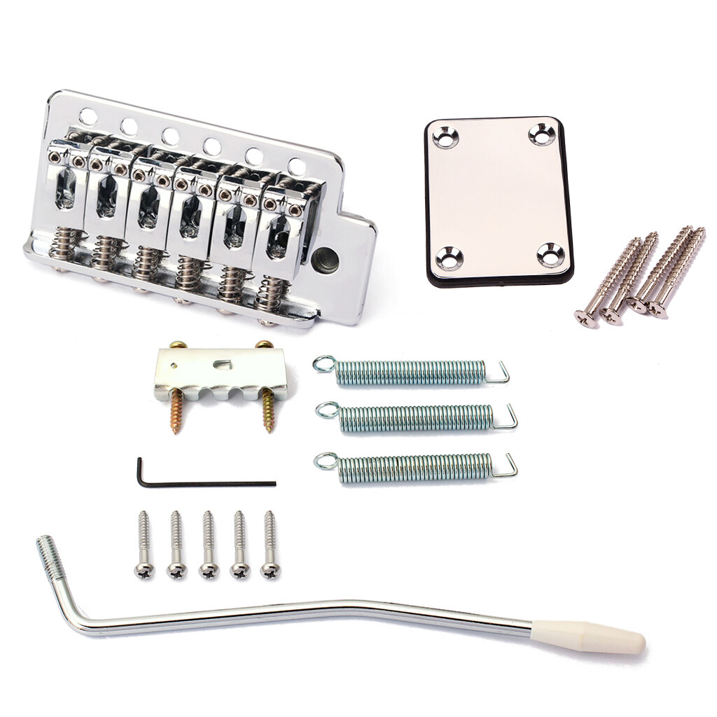 Guitar Tremolo Bridge Single Locking System Neck Plate for Strat ST Squier