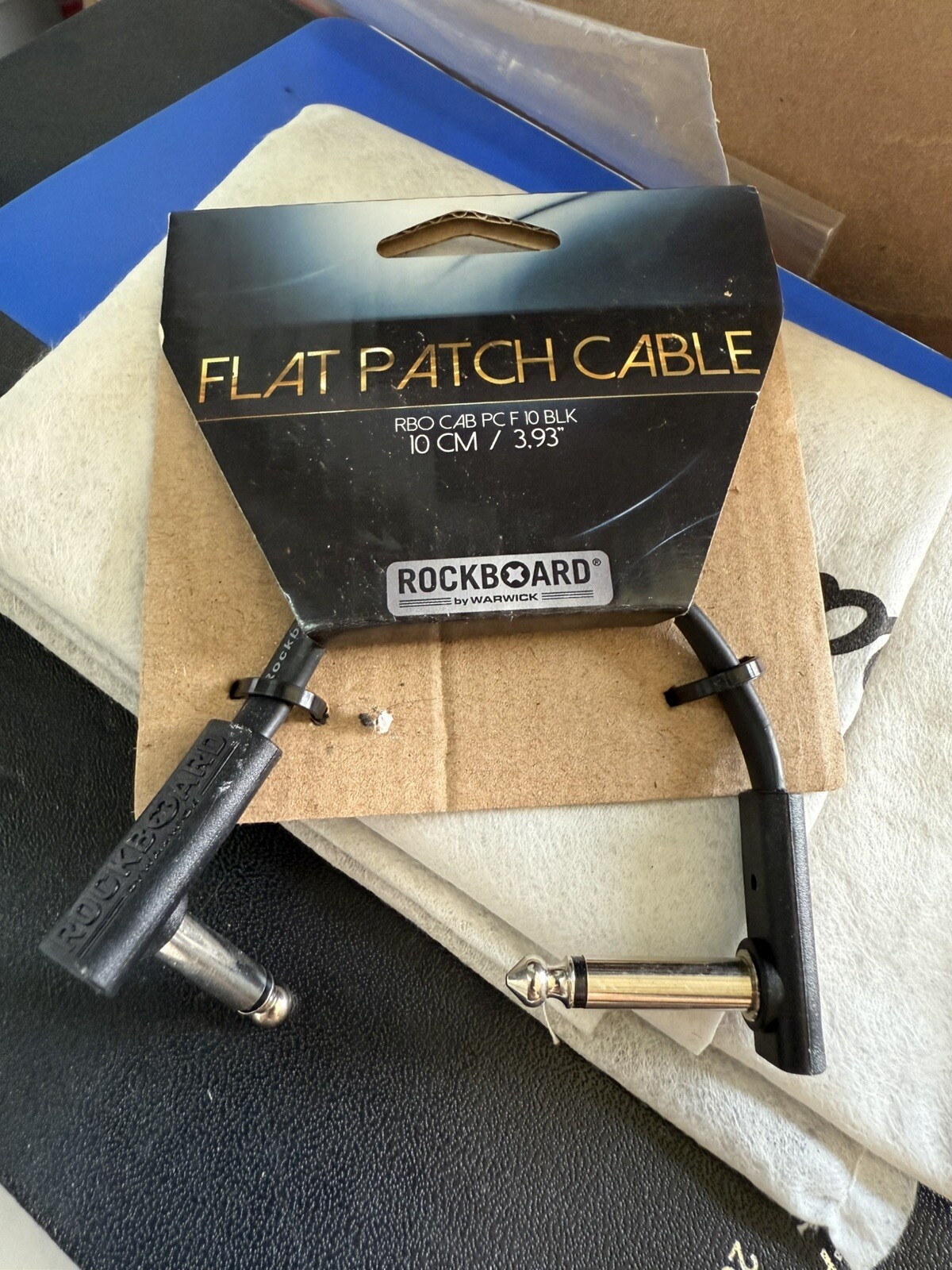 RockBoard Flat Patch Cable, Black, 10CM