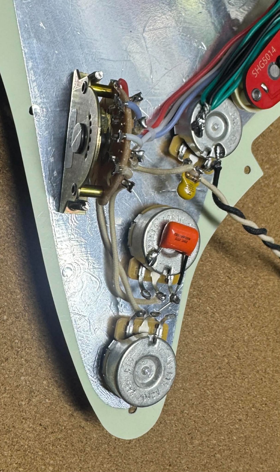 SHG5014® Hot Modern Noiseless Loaded Stratocaster Pickguard USA Spec Wiring New!