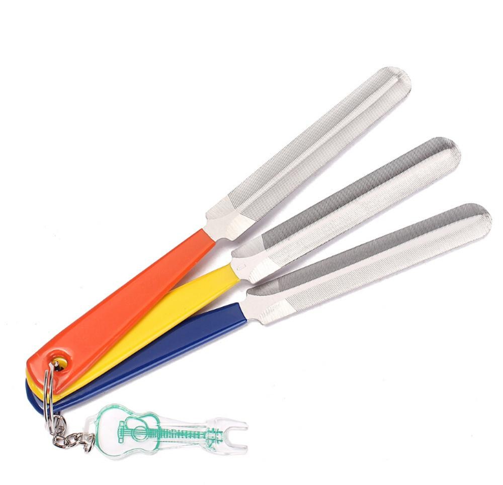 3pcs Steel Groove Grinding Files Fret Nut Files Luthier Hand Tool For Guitar