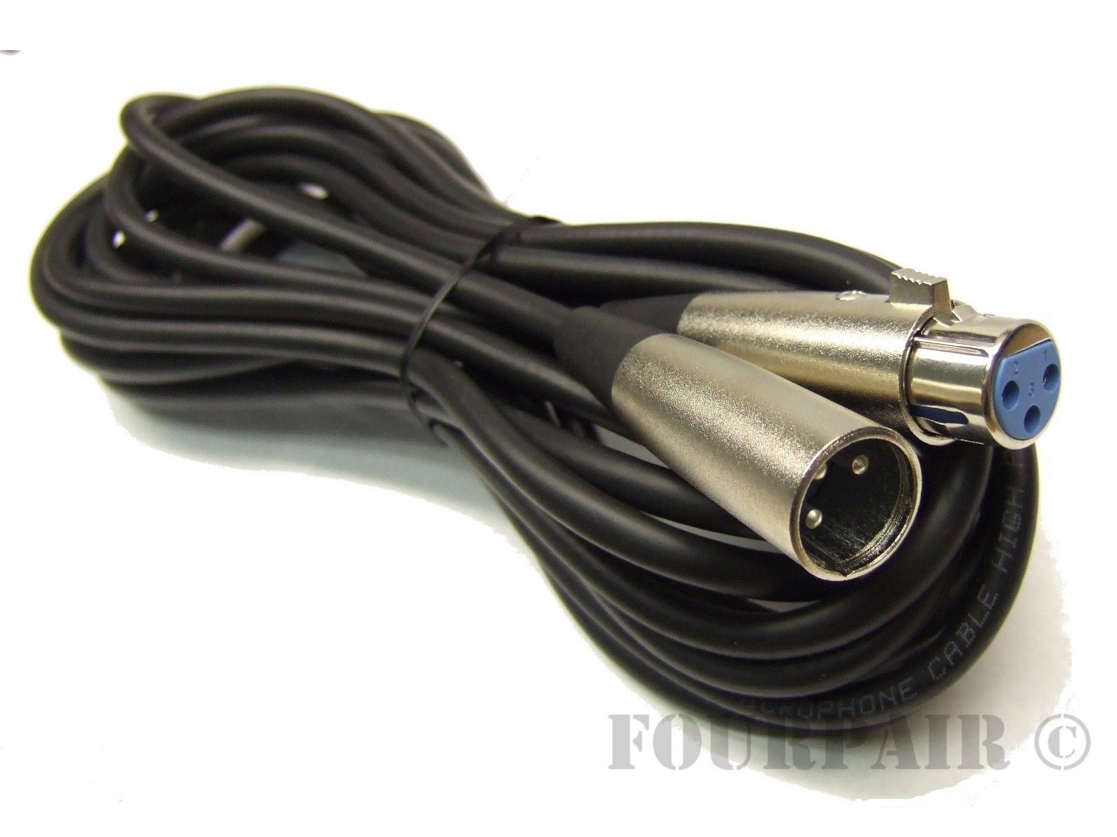 6ft – Shielded 3-Pin XLR Extension Microphone Mic Audio Cable Cord Male Female