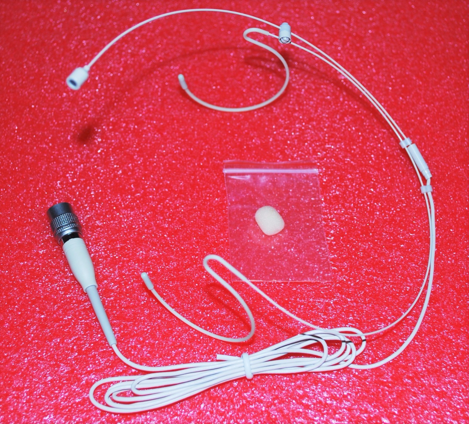 Double Earhook Headset Microphone w/ 4 pin mini XLR for Audio Technica Wireless