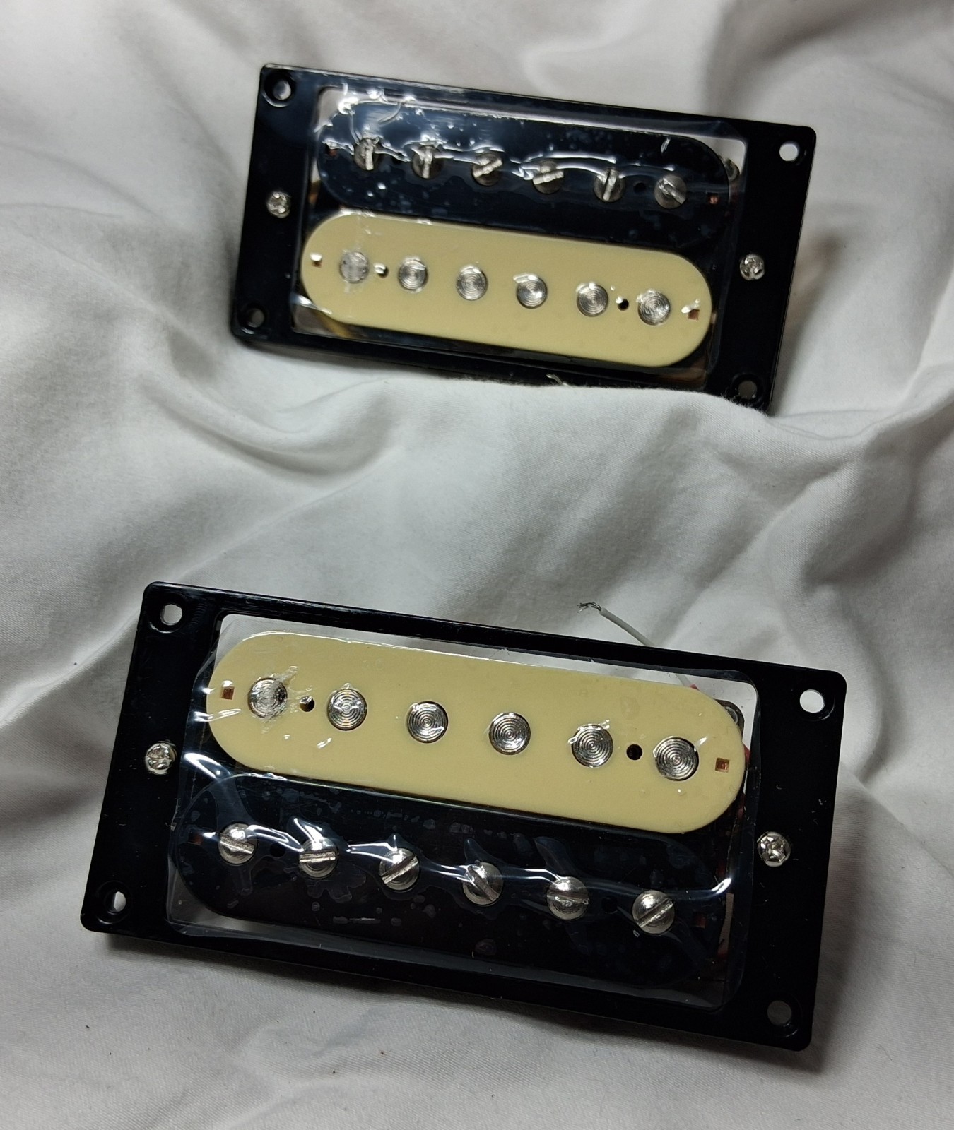 Unbranded NOS Open Box Zebra Humbucker Set, One Pair, with rings