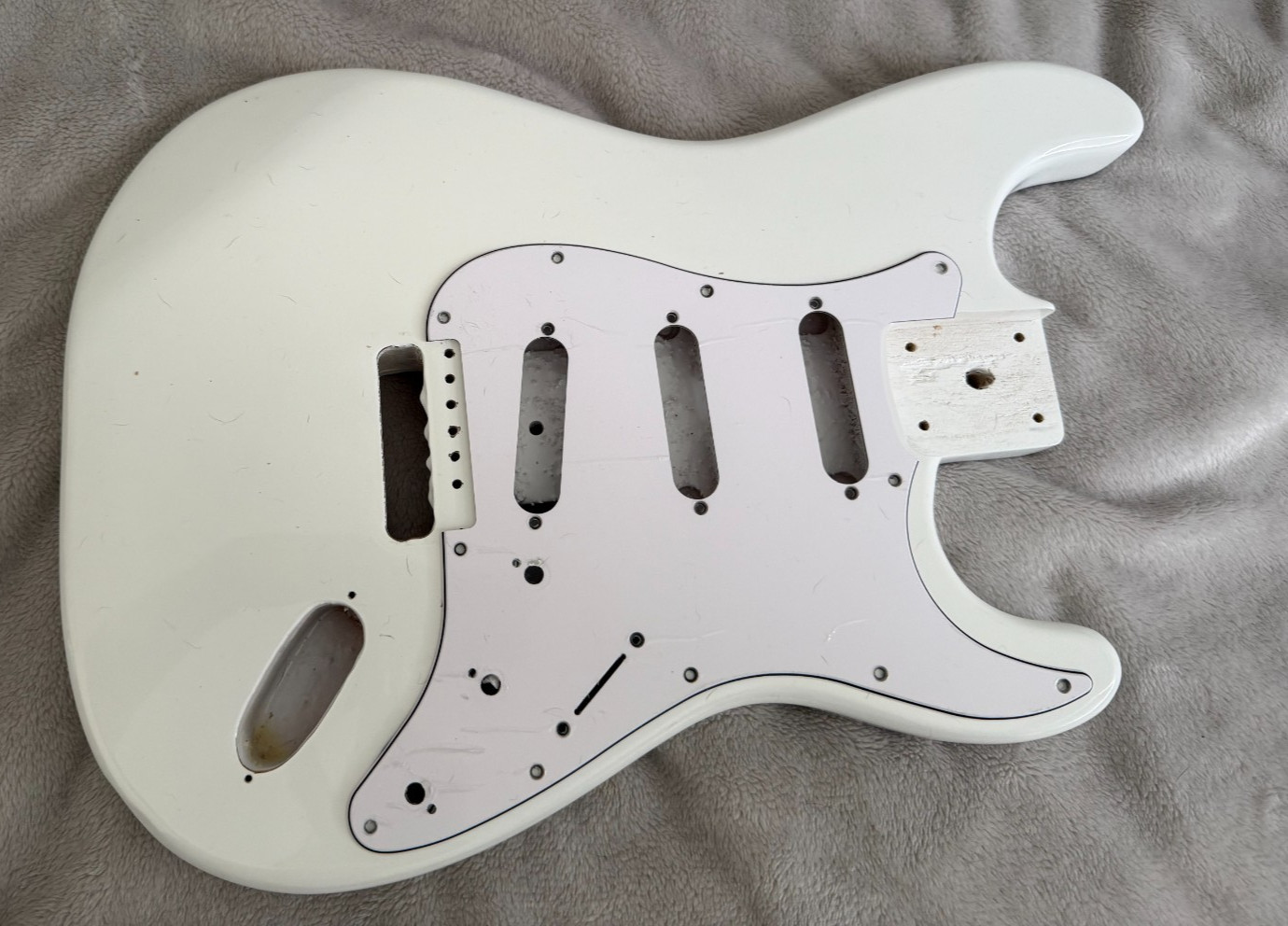 Strat Style Electric Guitar Body with Pickguard and back Plate/ BASSWOOD