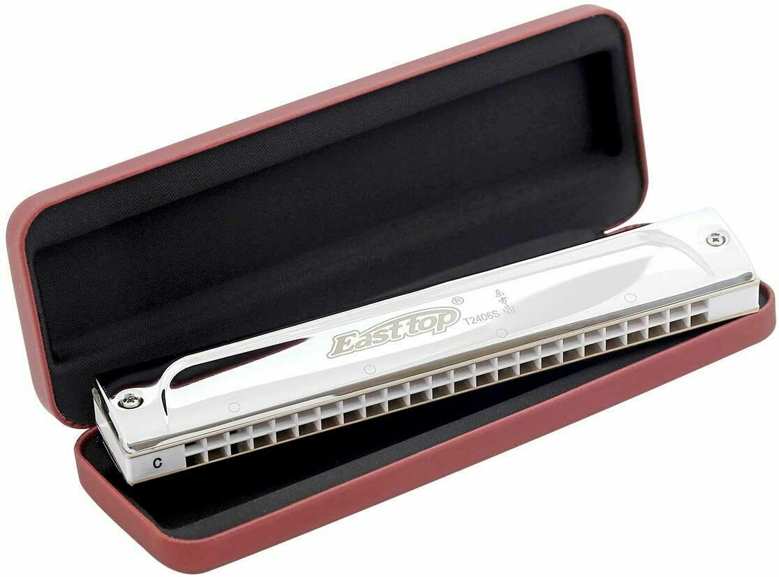 Easttop 24Holes Professional Tremolo Harmonica Key of C harmonica Mouth Organ US