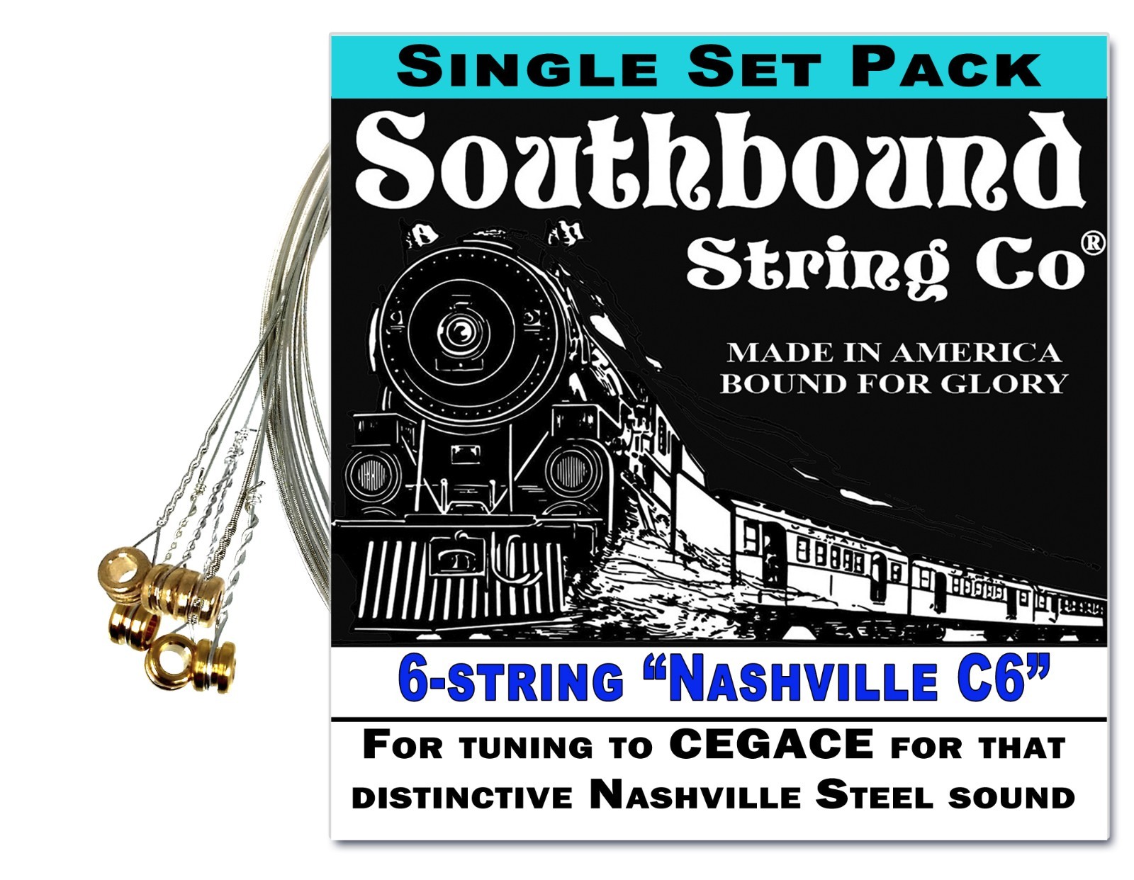 6-string Electric Lap Steel Guitar String Set: “Nashville C6” Tuning – CEGACE