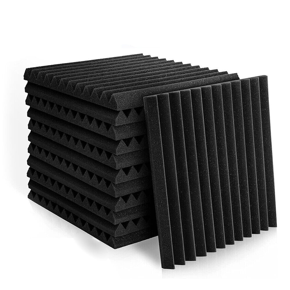 96PACK Acoustic Foam Panel Wedge Studio Soundproofing Sound Absorbing Wall Tiles
