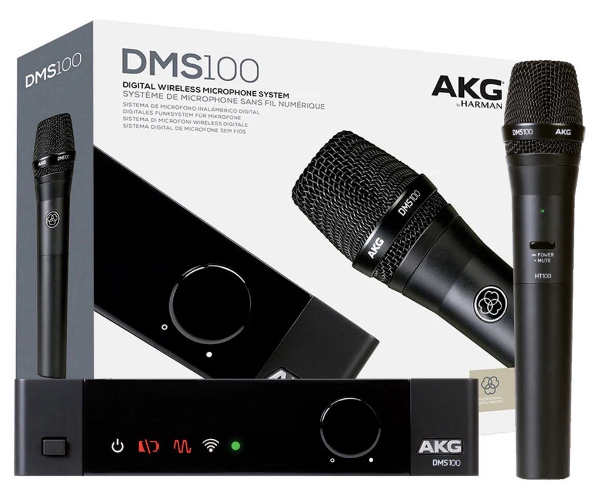 AKG DMS100 Vocal Set Mic 4 Channel Wireless Digital Microphone Set 5100247-00