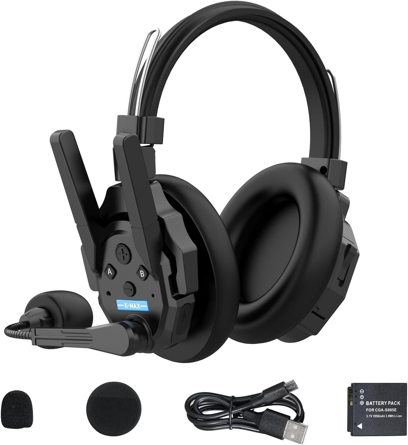 SYNCO Xtalk XMax1 Wireless Intercom Headset 2.4GHz Full-Duplex Noise Cancelling
