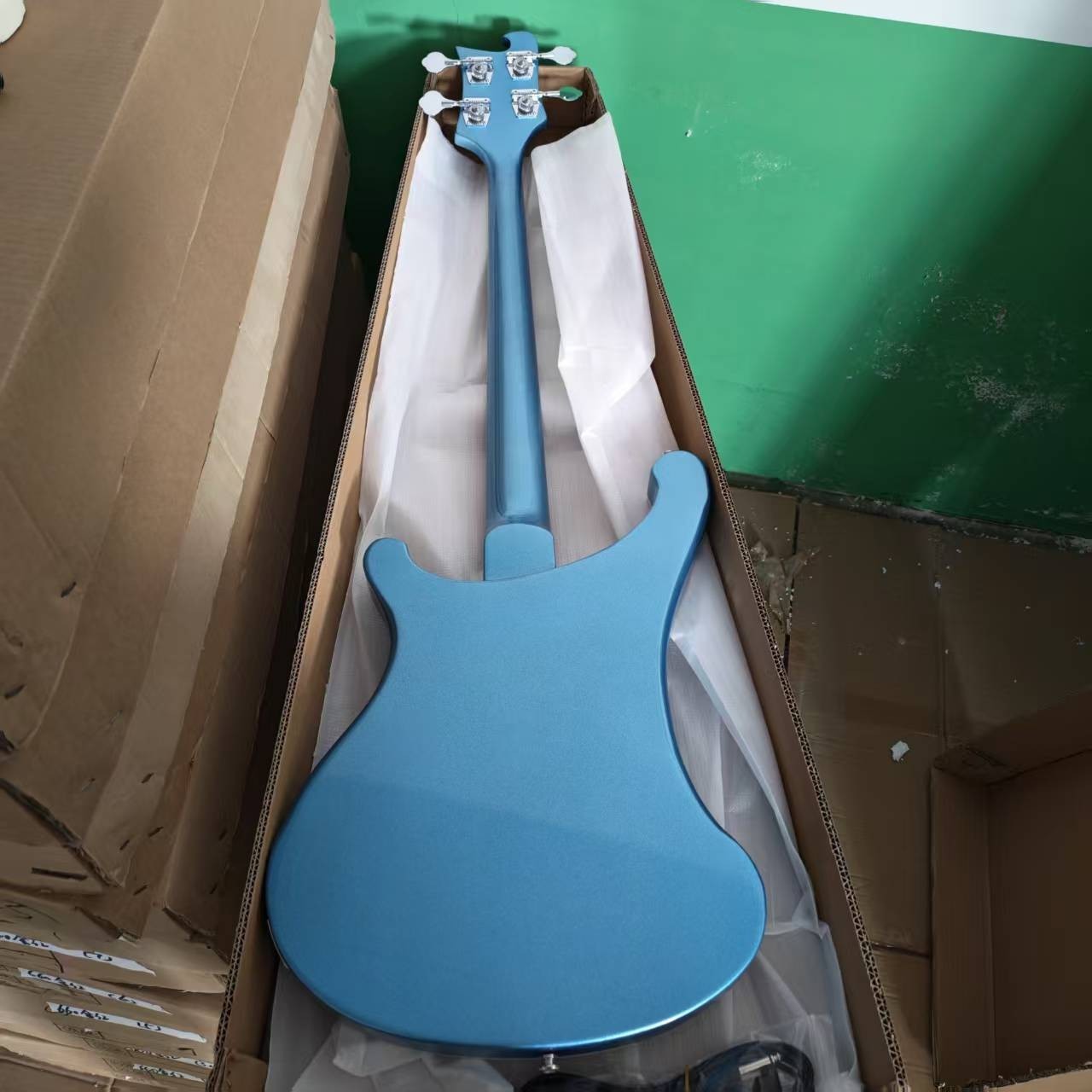 Custom RIC 4003 “Blue Boy” 4Strings Electric Bass Chrome Hardware 22Fret ShipUS